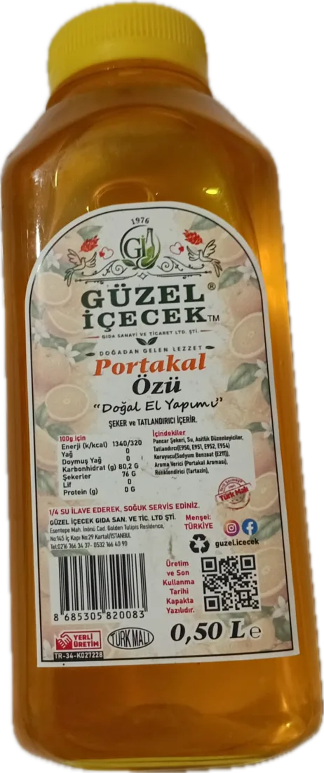 Portakal Özü 0,50 litre şişe